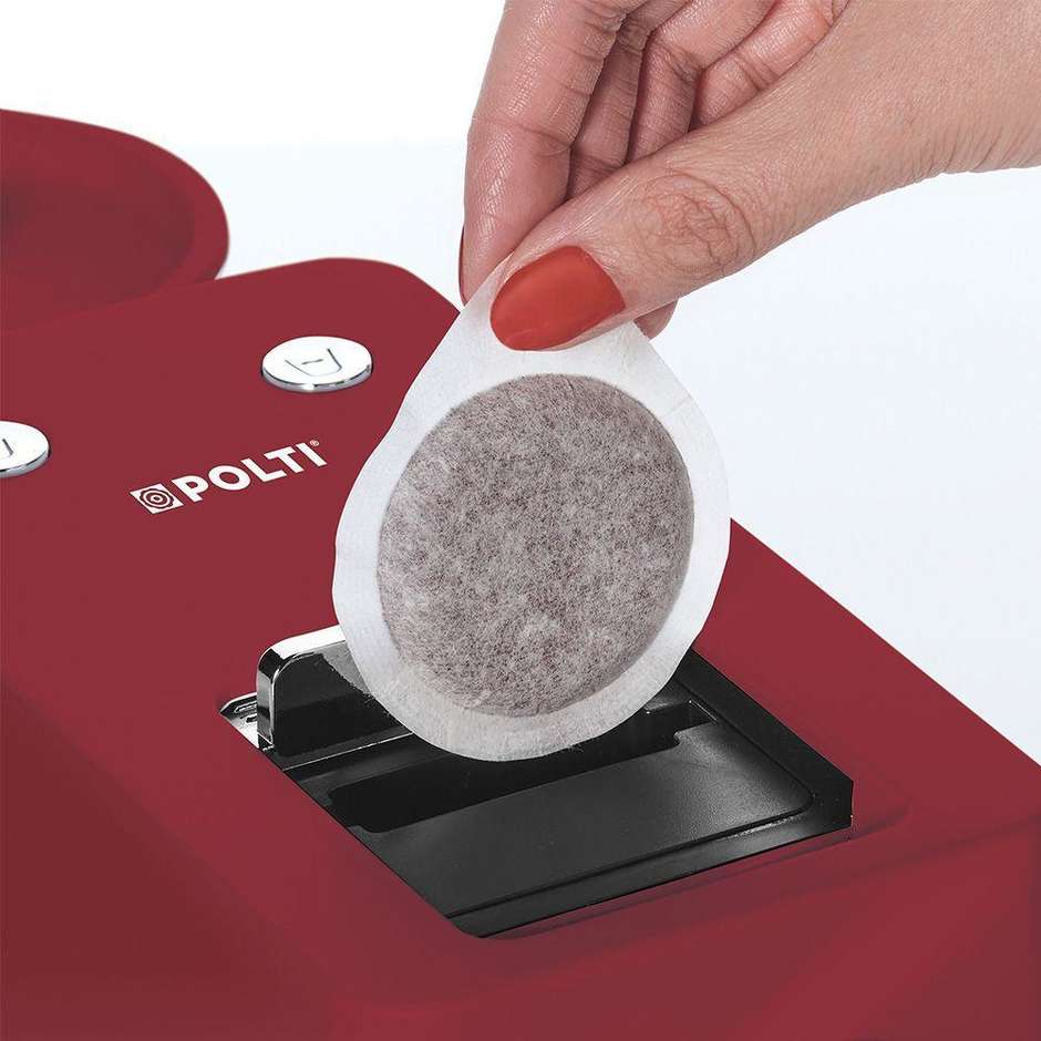 Polti Coffea PCEU0136 Macchina per Caffè Espresso a Cialde ESE 44 mm 1400 W Pompa 19 Bar Serbatoio 0.85 L Rosso