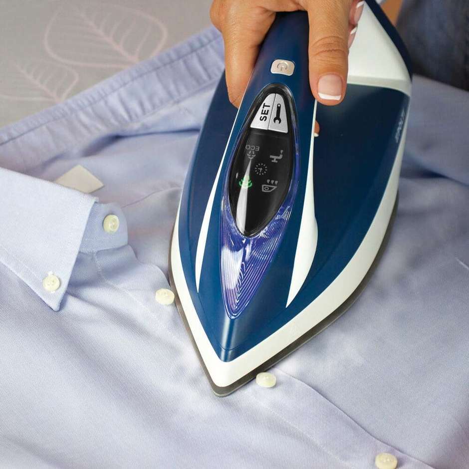 Polti Express VE30.10 Ferrro da stiro Potenza 2200 W  Capacità tanica acqua 1,6 Lt Piastra in Ceramica Colore Blu, Bianco
