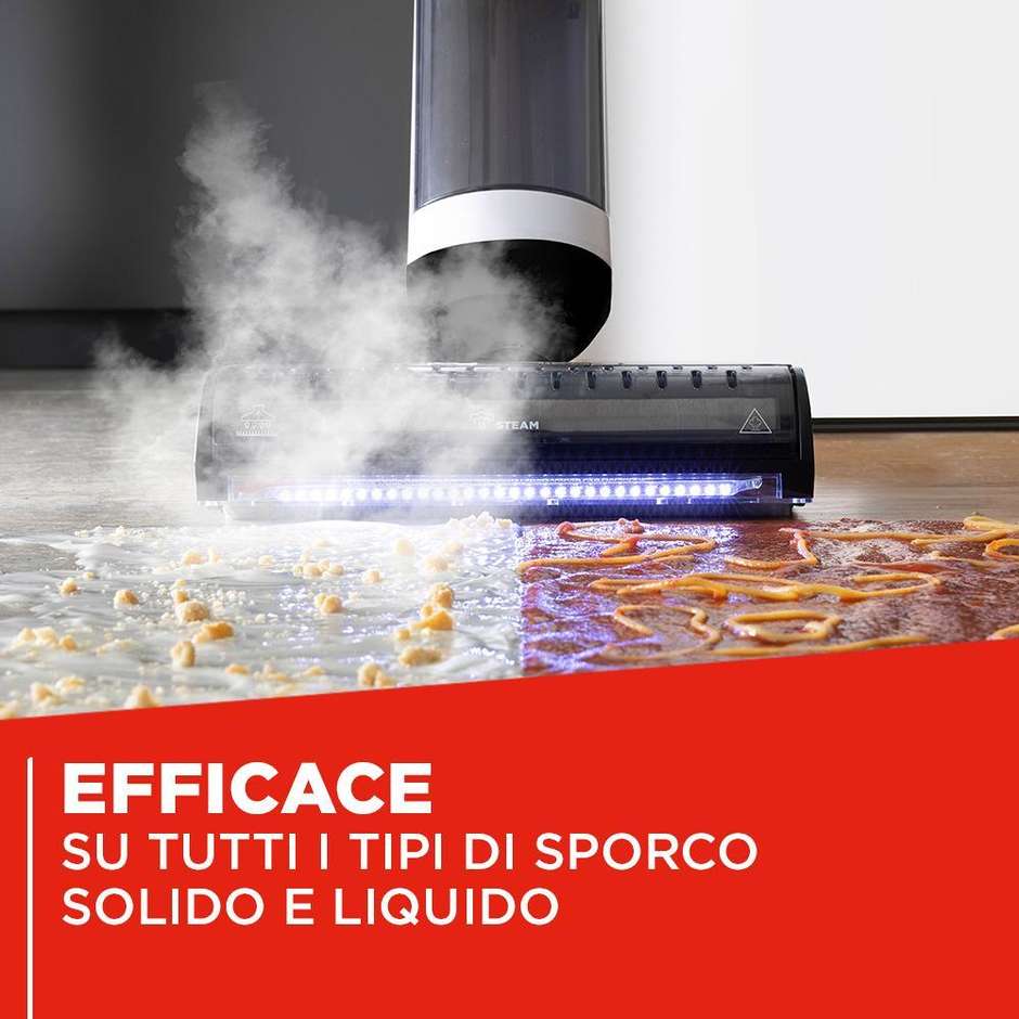 Polti RollySteam WD10C Aspirapolvere Lavapavimenti 3 in 1 7000 Pa 750 W - Nero/Bianco