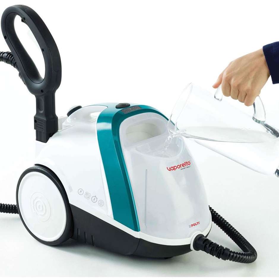Polti SMART100T Pulitore a Vapore Igienizzante Multisuperficie Nero