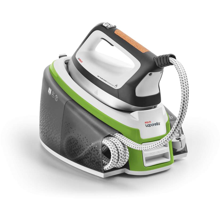 Polti Vaporella Instant VI50.20 Ferro da Stiro con Caldaia Instant Steam 2400 W 8 Bar Serbatoio 2 L Bianco e Verde