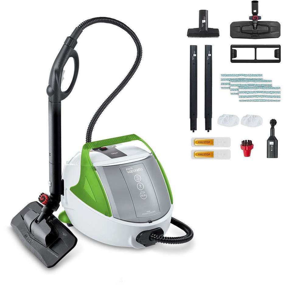 Polti Vaporetto Pro 8X Pulitore a vapore cilindrico + Accessori Potenza 1900 W Colore Nero, Verde, Bianco