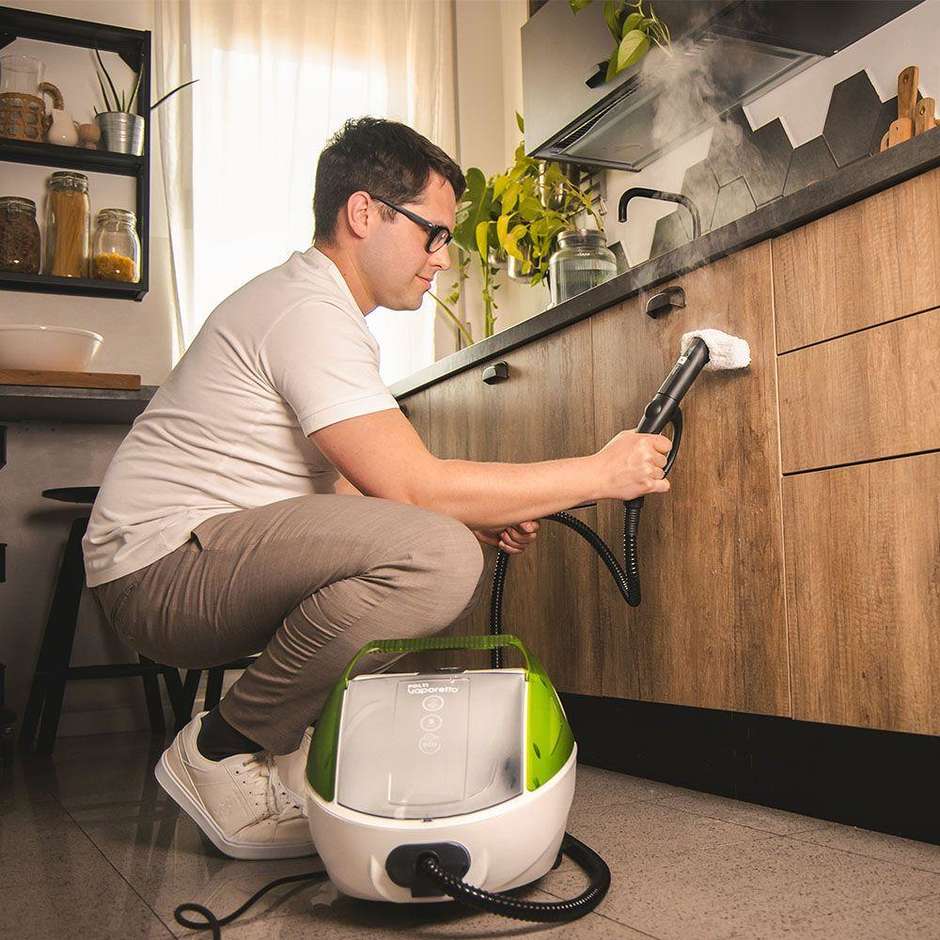 Polti Vaporetto Pro 8X Pulitore a vapore cilindrico + Accessori Potenza 1900 W Colore Nero, Verde, Bianco