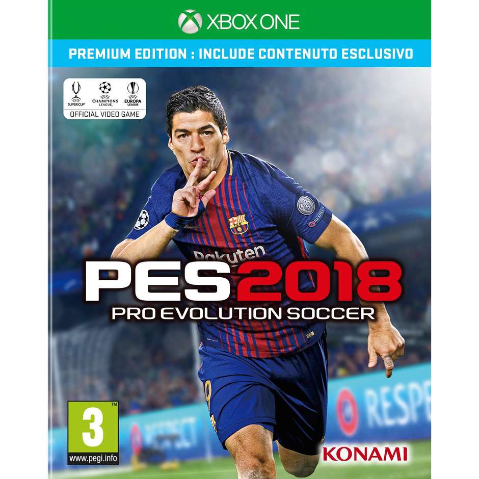 Pro Evolution Soccer 2018 Premium Edition (PES 2018) per Xbox One (4012927112199) Simulatore di Calcio Fisico Disco di Gioco