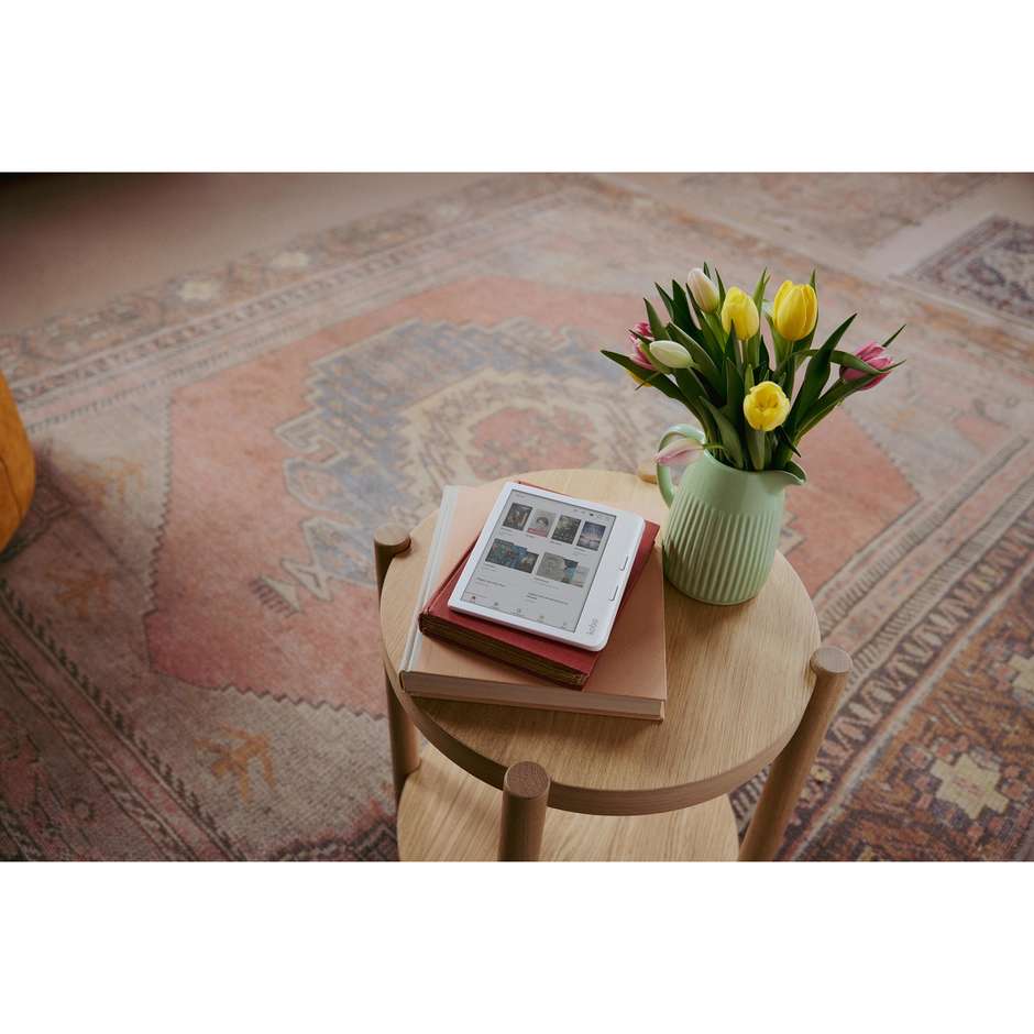 Rakuten Kobo Libra Colour N428-KU-WH-K-CK, e-reader touch 7″ a colori, 32 GB, bianco