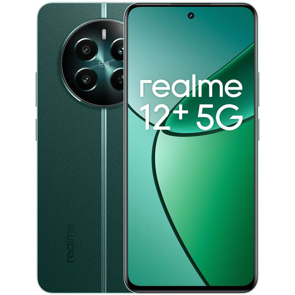 Realme 12+ 5G Smartphone 6,67" Ram 12 Gb Memoria 512 Gb Android colore verde