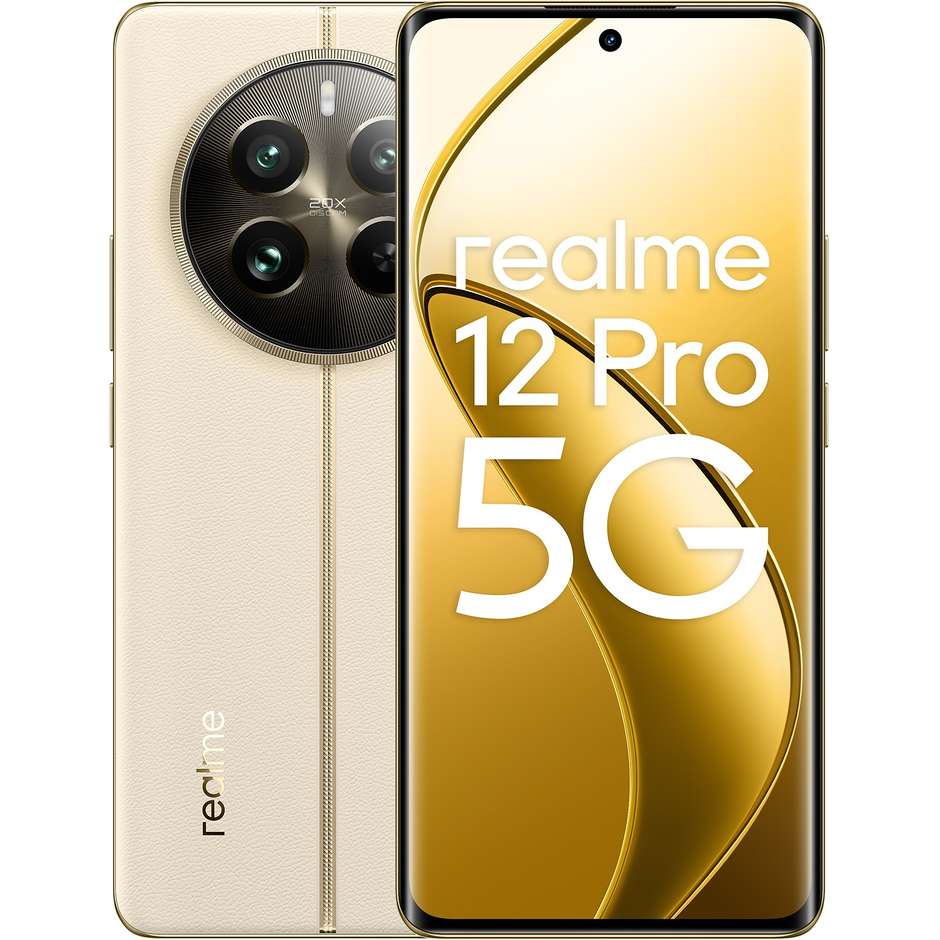 Realme 12 Pro 5G Smartphone 6,7" Ram 12 Gb Memoria 256 Gb Android colore beige