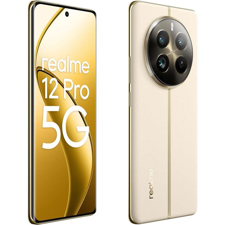 Realme 12 Pro 5G Smartphone 6,7" Ram 12 Gb Memoria 256 Gb Android colore beige