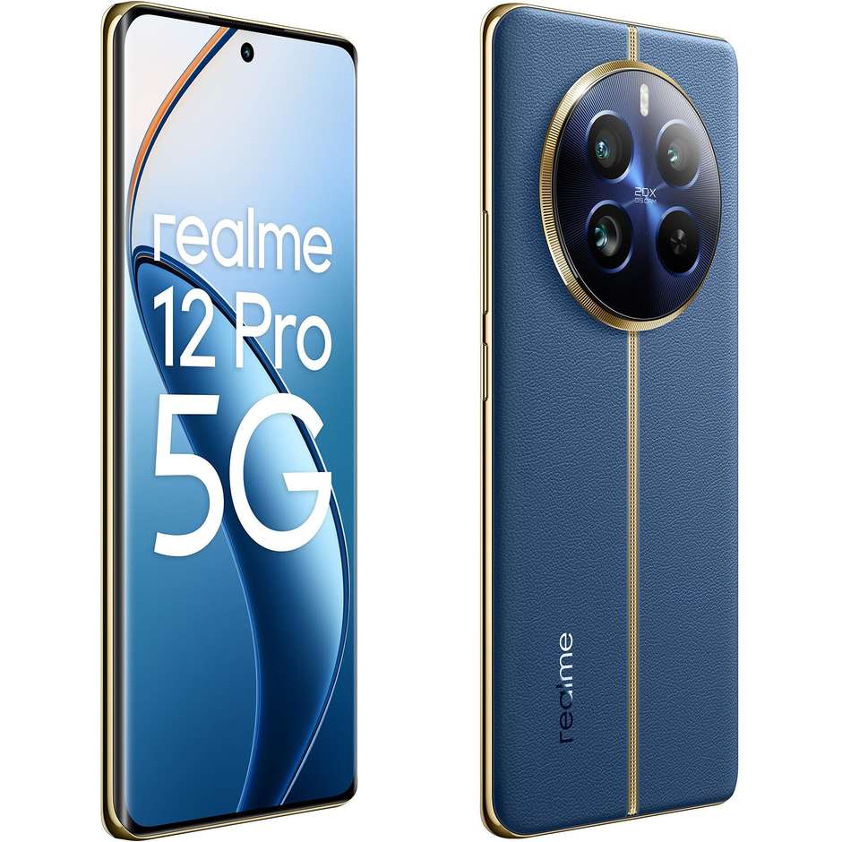 Realme 12 Pro 5G Smartphone 6,7" Ram 12 Gb Memoria 256 Gb Android colore blue