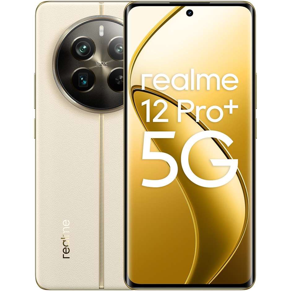 Realme 12 Pro+ 5G Smartphone 6,7" Ram 12 Gb Memoria 512 Gb Android colore beige