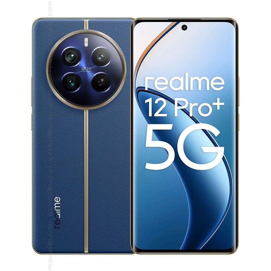 Realme 12 Pro+ 5G Smartphone 6,7" Ram 12 Gb Memoria 512 Gb Android colore blue