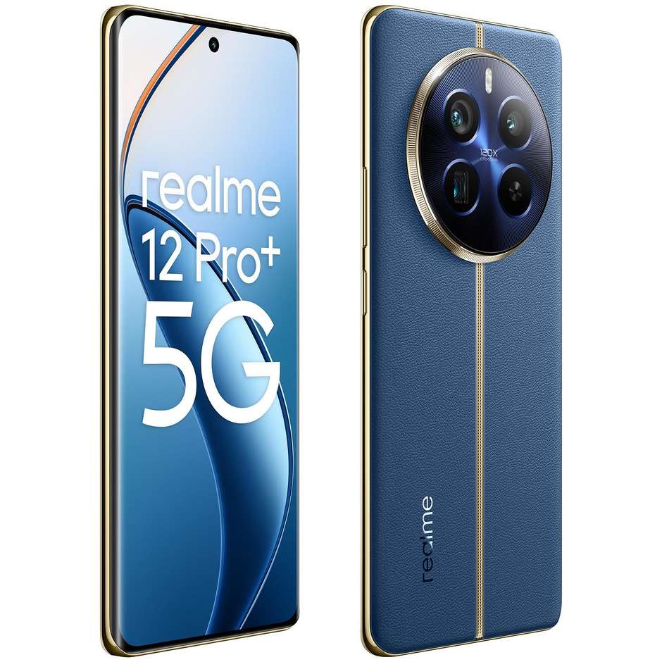 Realme 12 Pro+ 5G Smartphone 6,7" Ram 12 Gb Memoria 512 Gb Android colore blue