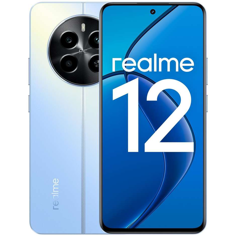 Realme 12 Smartphone 6,67" Ram 8 Gb Memoria 512 Gb Android 14 Colore Blu