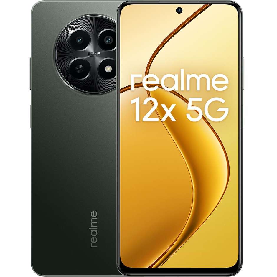 Realme 12X 5G Smartphone 6,67" Ram 8 Gb Memoria 256 Gb Android colore nero