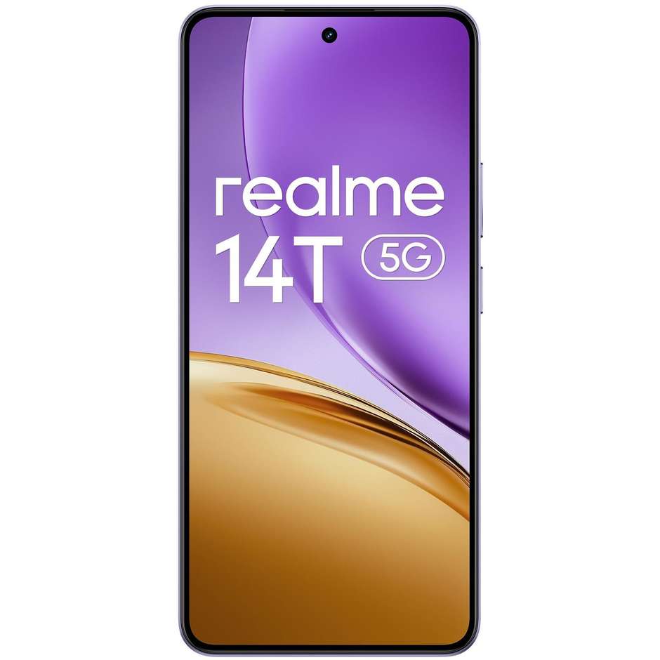Realme 14T Smartphone 5G 6.67" Ram 8 GB Memoria 256 GB Android 15 Colore Viola