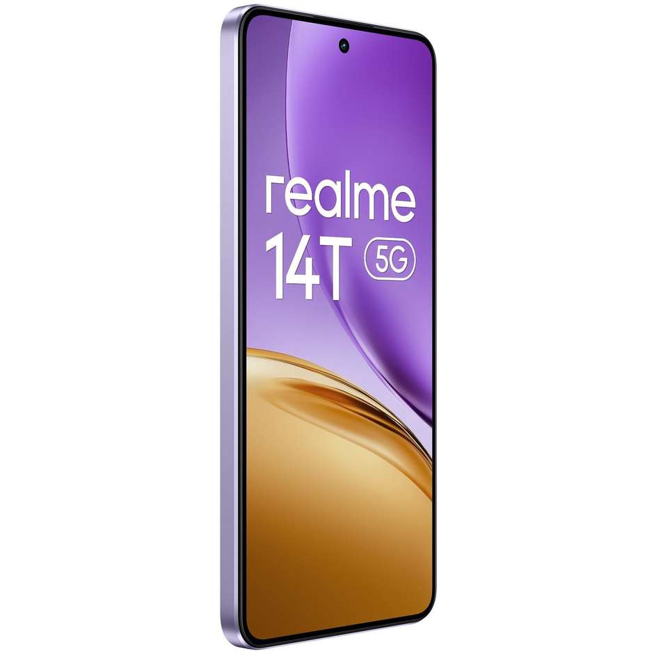 Realme 14T Smartphone 5G 6.67" Ram 8 GB Memoria 256 GB Android 15 Colore Viola