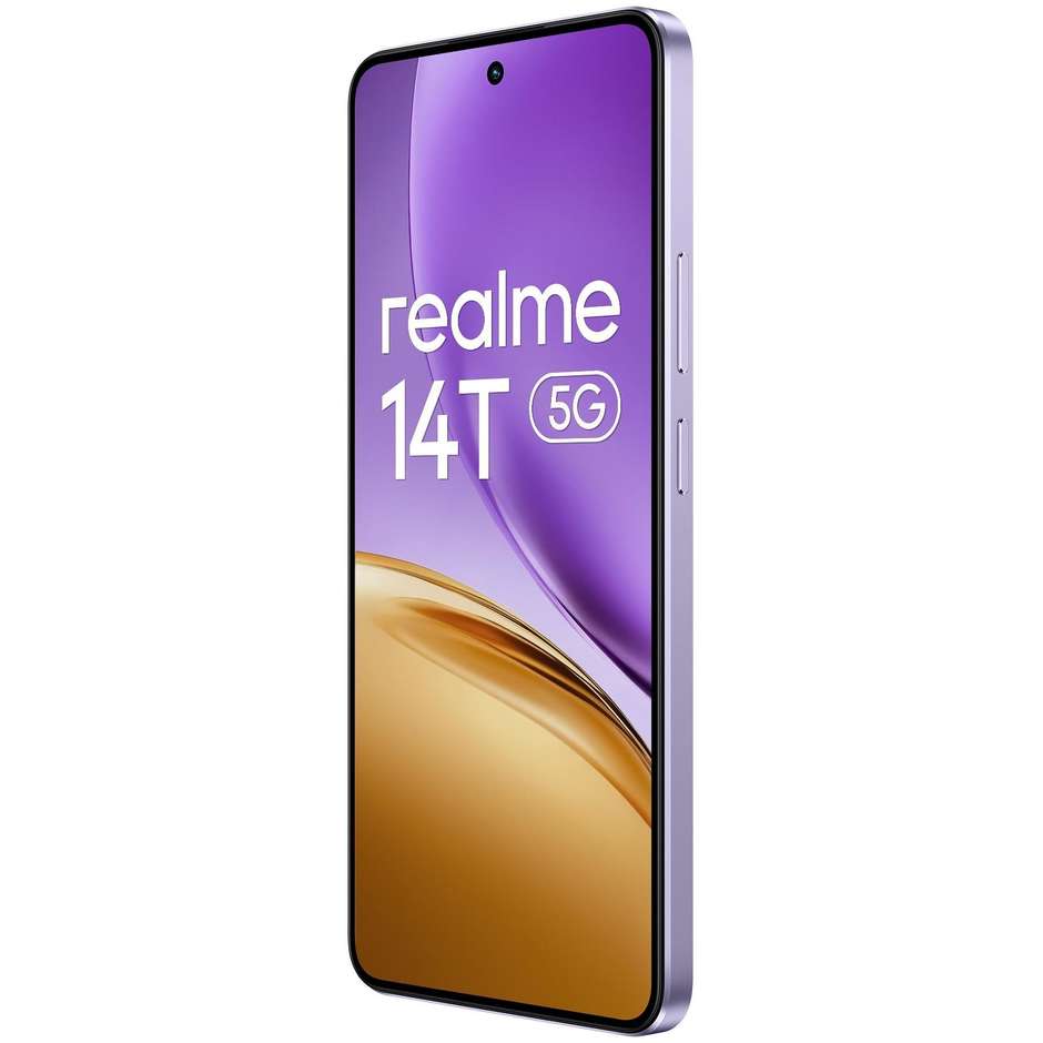 Realme 14T Smartphone 5G 6.67" Ram 8 GB Memoria 256 GB Android 15 Colore Viola