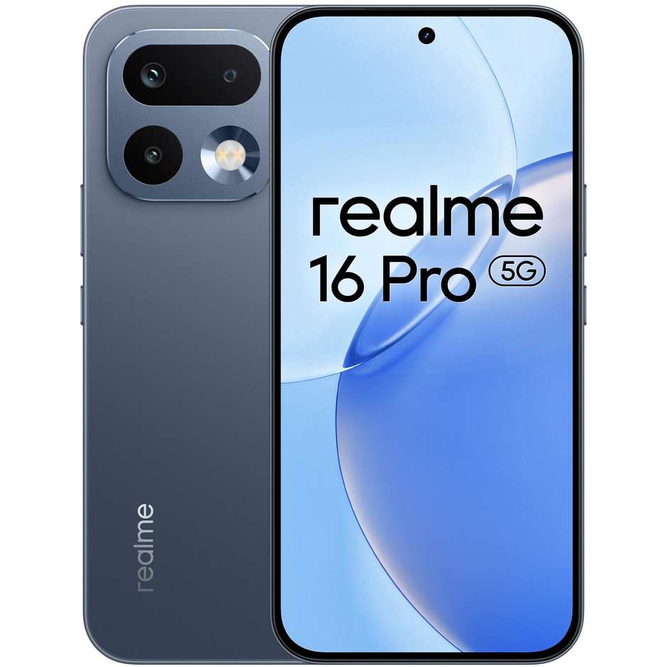 Realme 16 Pro Smartphone 5G 17,2 cm (6.78") AMOLED 144Hz 8 GB 512 GB 50 MP OIS Grigio (Pebble Grey)