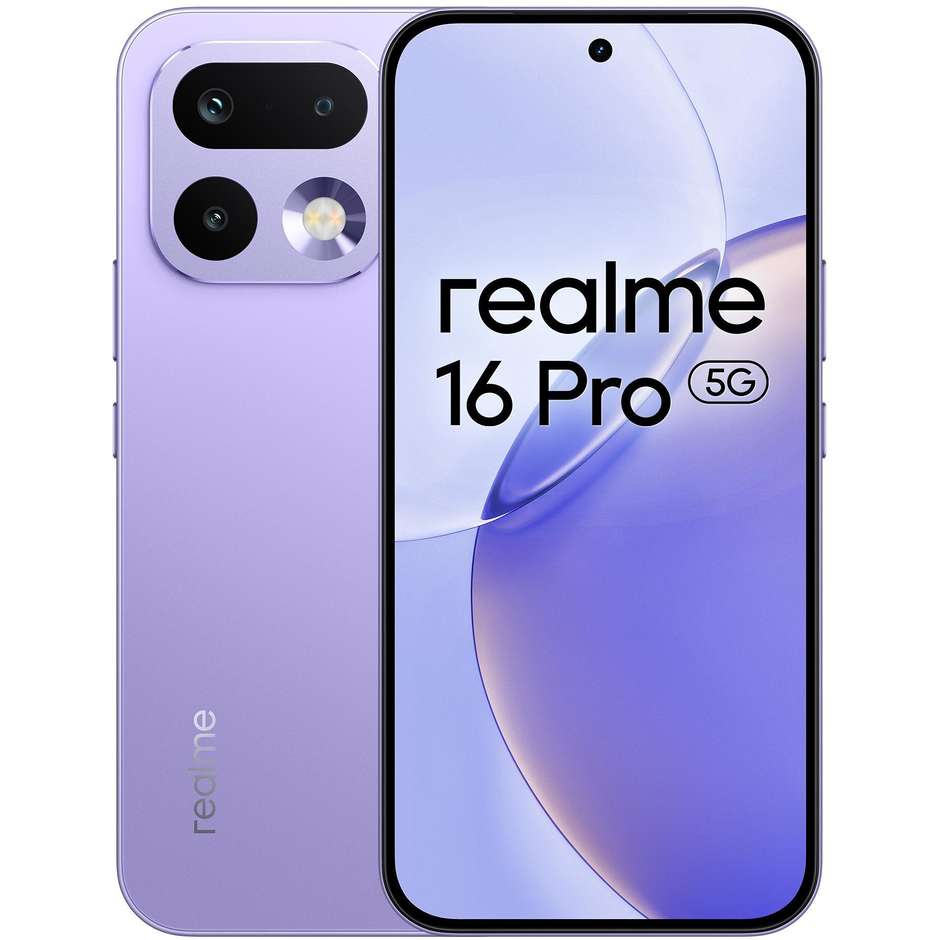 Realme 16 Pro Smartphone 5G 17,2 cm (6.78") AMOLED 144Hz 8 GB 512 GB 50 MP OIS Viola (Orchid Purple)