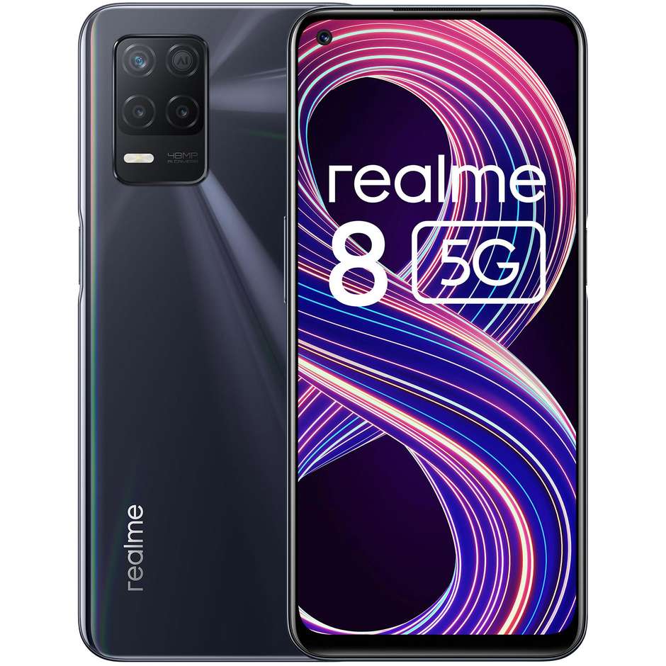 Realme 8 5G Smartphone 6.5" Ram 4 GB Memoria 64 GB Android 11 Colore Nero