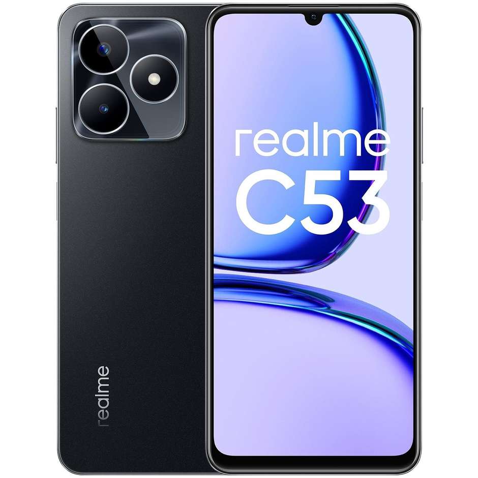 Realme C 53 Smartphone 6.74" Ram 6 GB Memoria 128 GB Android 13 Colore Nero