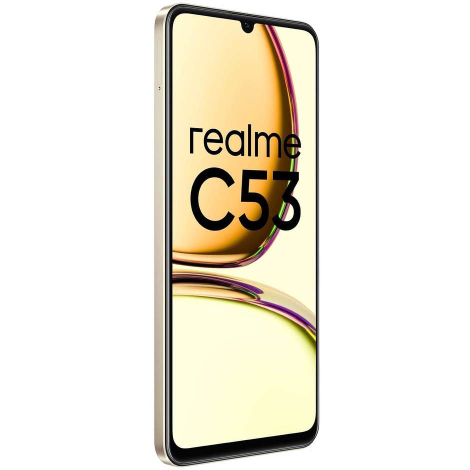 Realme C 53 Smartphone 6.74" Ram 6 GB Memoria 128 GB Android 13 Colore Oro