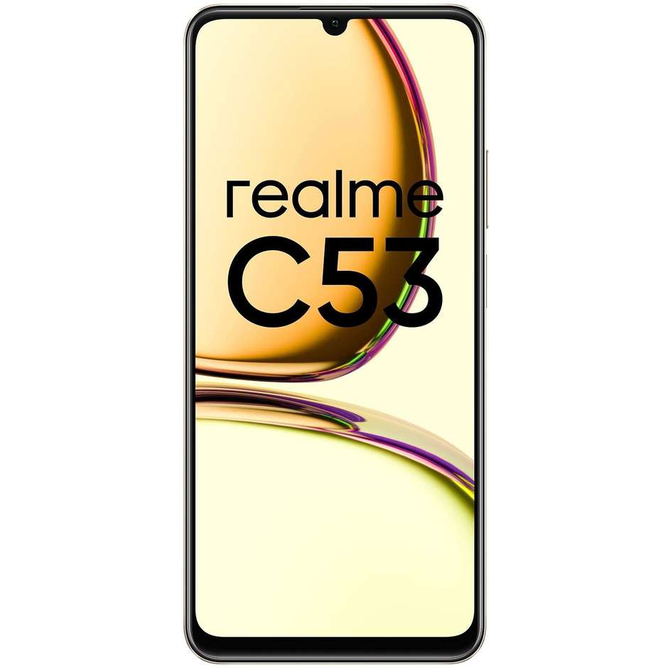 Realme C 53 Smartphone 6.74" Ram 6 GB Memoria 128 GB Android 13 Colore Oro