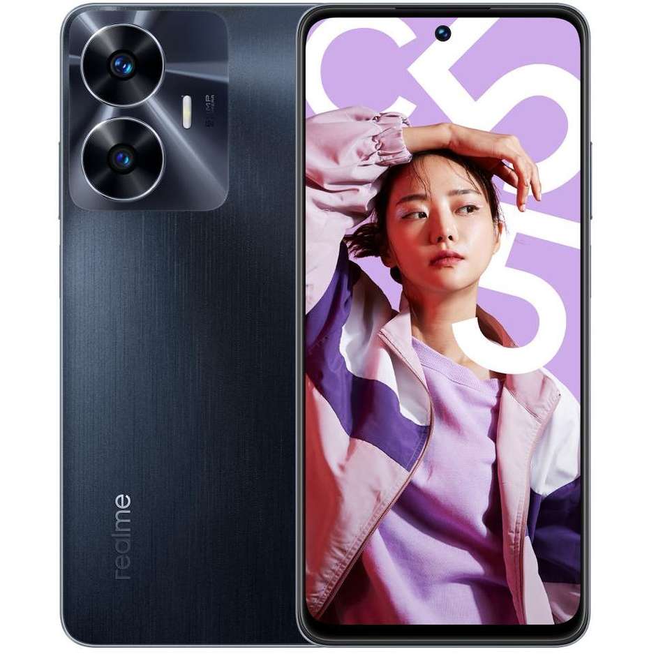 Realme C 55 Smartphone 4G 6.72" Ram 8 GB Memoria 256 GB Android 13 Colore Nero