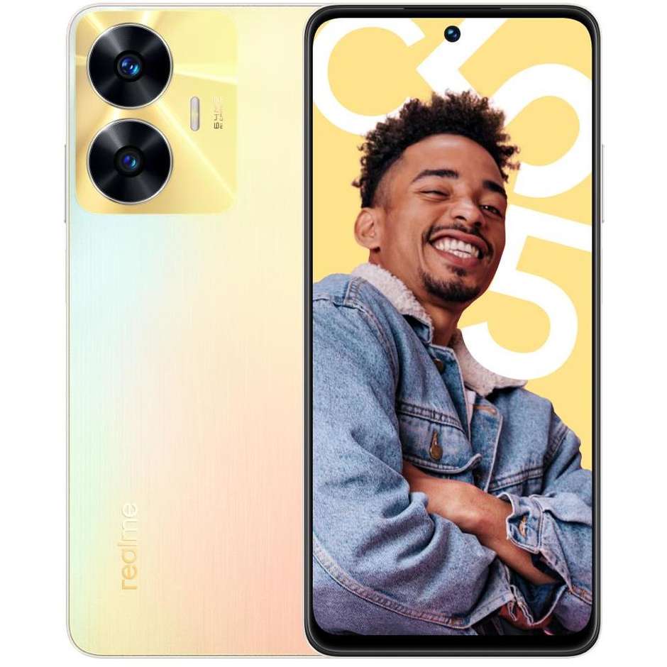 Realme C 55 Smartphone 4G 6.72" Ram 8 GB Memoria 256 GB Android Colore Oro