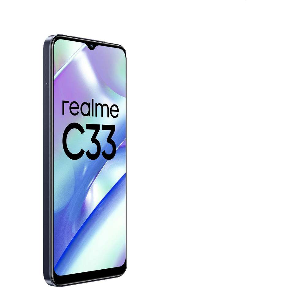 Realme C33 Smartphone 4G 6.5" Ram 4 Gb Memoria 128 Gb Android 12 Colore Nero