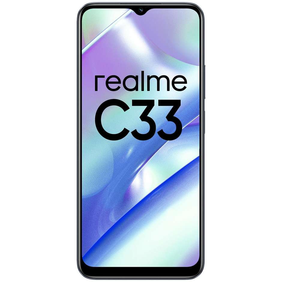 Realme C33 Smartphone 4G 6.5" Ram 4 Gb Memoria 64 Gb Android 12 Colore Nero