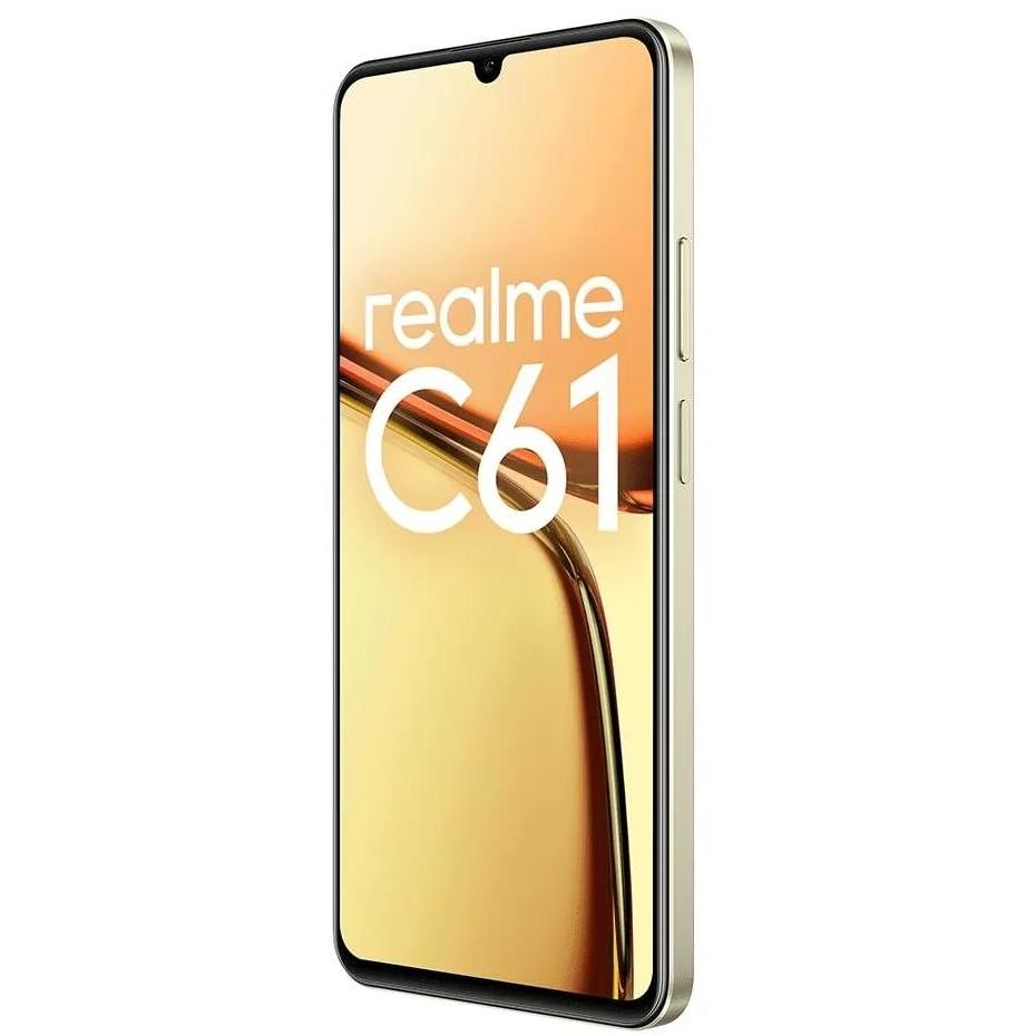 Realme C61 Smartphone 6,7" Ram 6 Gb Memoria 256 Gb Android 14 Colore Oro