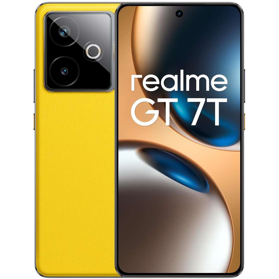 Realme GT 7T Smartphone 5G 6.8" Ram 12 GB Memoria 256 GB Android 15 Colore Giallo