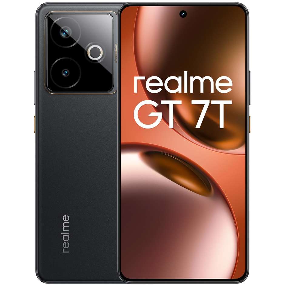 Realme GT 7T Smartphone 5G 6.8" Ram 12 GB Memoria 512 GB Android 15 Colore Nero