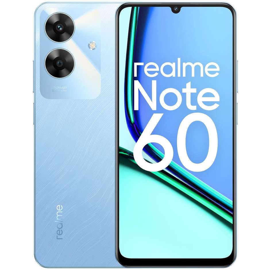 Realme Note 60 Smartphone 4G 6.74" Ram 4 GB Memoria 128 GB Android 14 Colore Blu