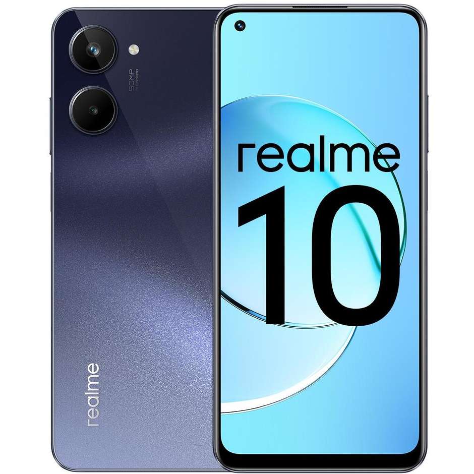 Realme R10 Smartphone 6,4" AMOLED Ram 8 Gb Memoria 256 Gb Android Colore Rush Black