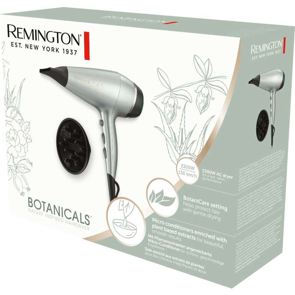 Remington Botanicals AC5860 Asciugacapelli Professionale con Micro-Nutrienti Botanici 2300 W Verde