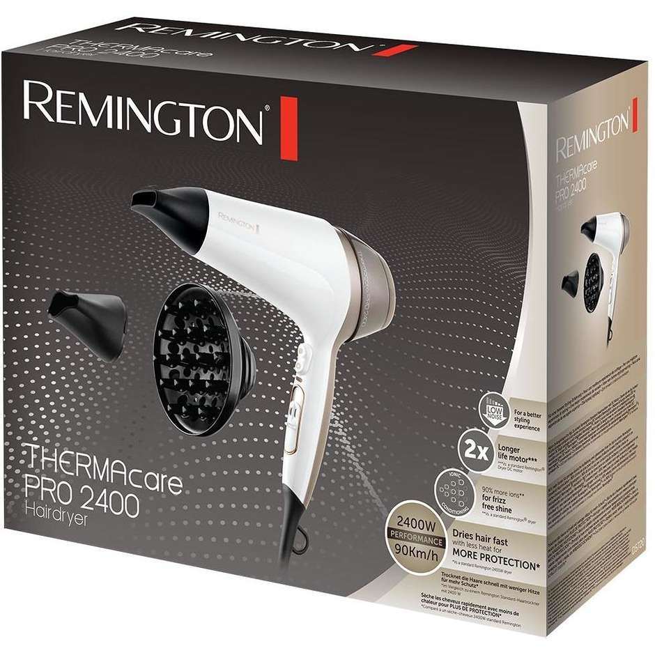 Remington D5720 Thermacare Pro 2400 Asciugacapelli Potenza 2400 W colore bianco