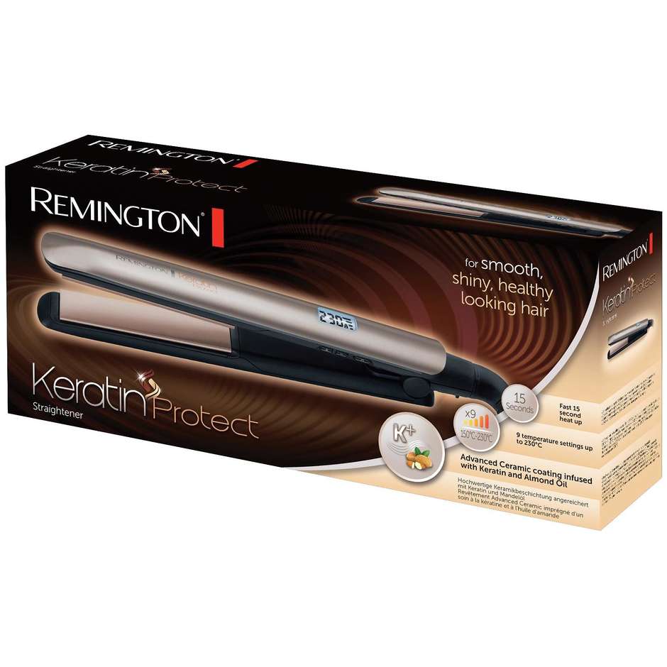 Remington Keratin Protect S8540, piastra in ceramica con 9 temperature