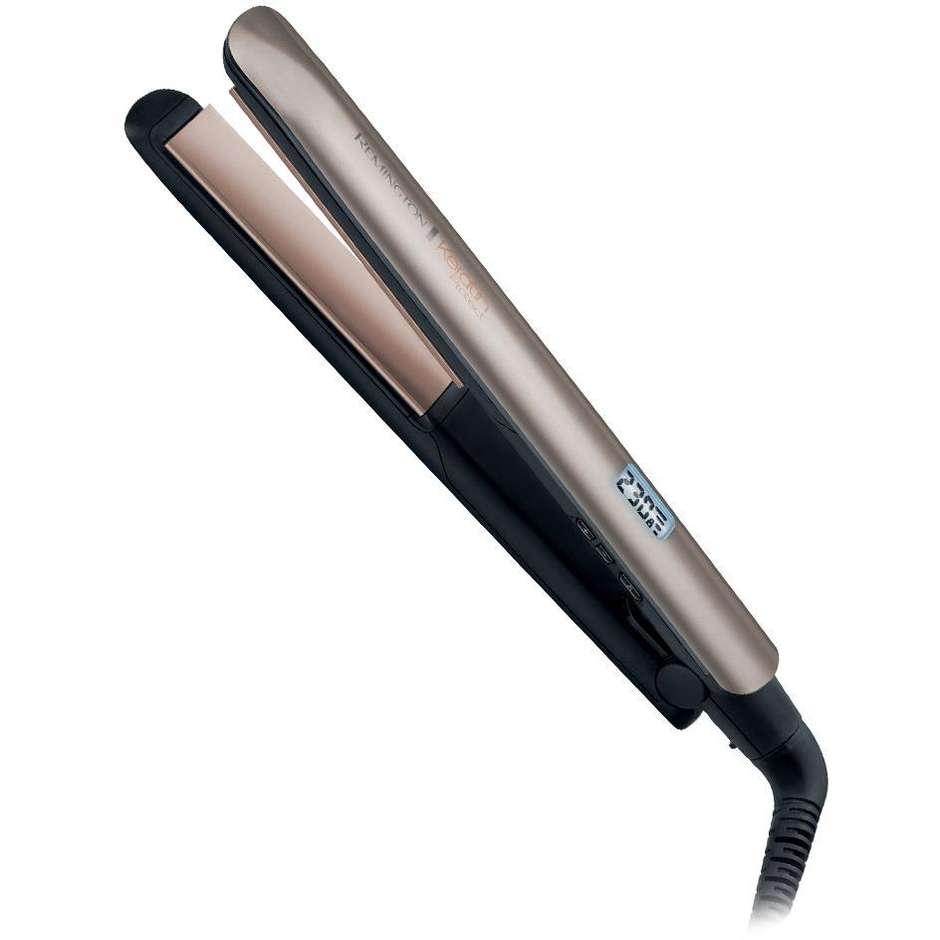 Remington Keratin Protect S8540 Piastra per Capelli con Cheratina e Olio di Mandorle Grigio e Oro Rosa