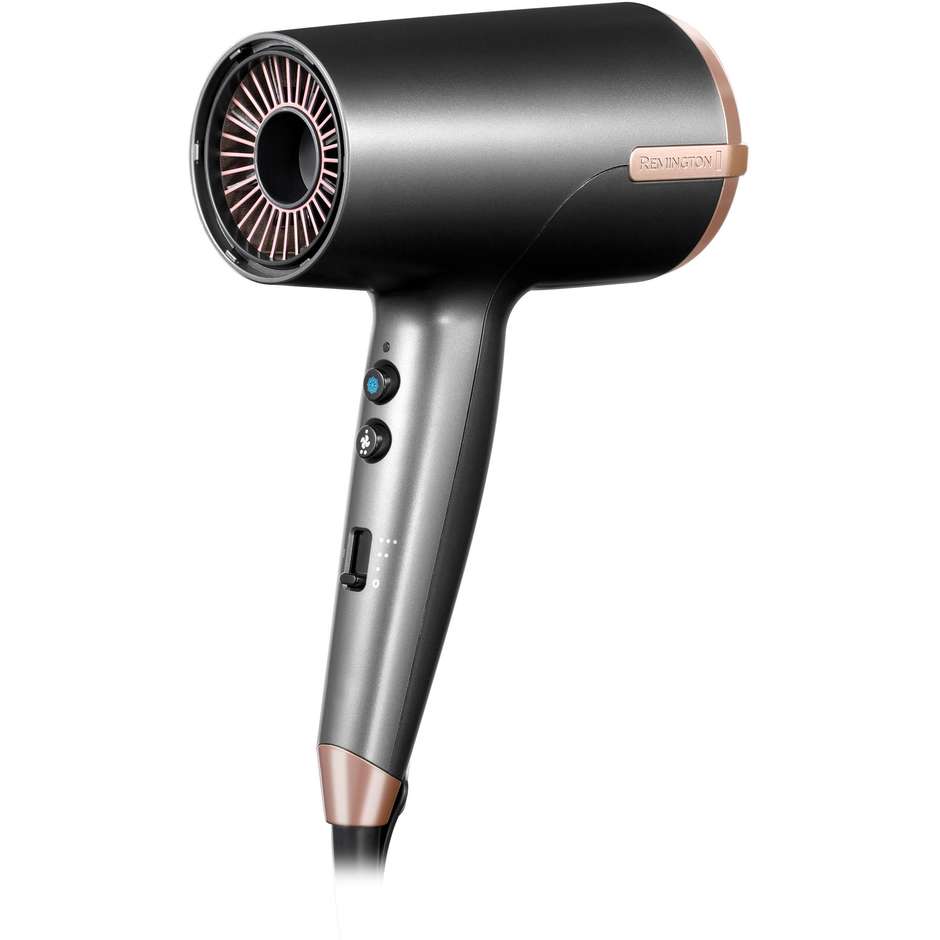 Remington ONE Dry & Style D6077 Asciugacapelli Professionale con 4 Accessori Magnetici 2000 W Nero e Rame