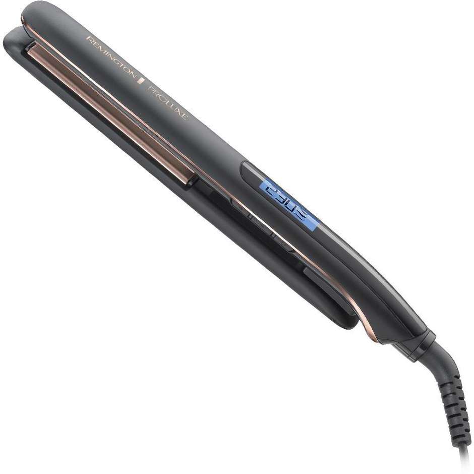 Remington PROluxe Midnight Edition S9100B Piastra Professionale Intelligente OPTIheat Nero e Oro Rosa