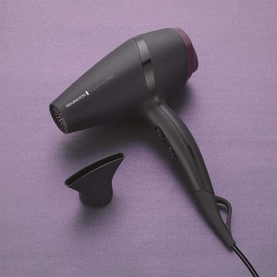 Remington Supercare Pro AC7100 Asciugacapelli Professionale AC 2100 W con Impostazione Supercare Nero