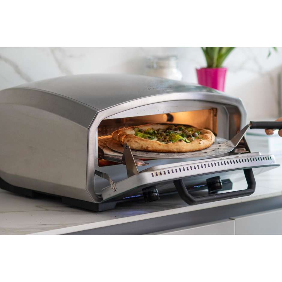 RGV Vulcano forno elettrico per pizza con pietra rotante da 33 cm, fino a 450 °C