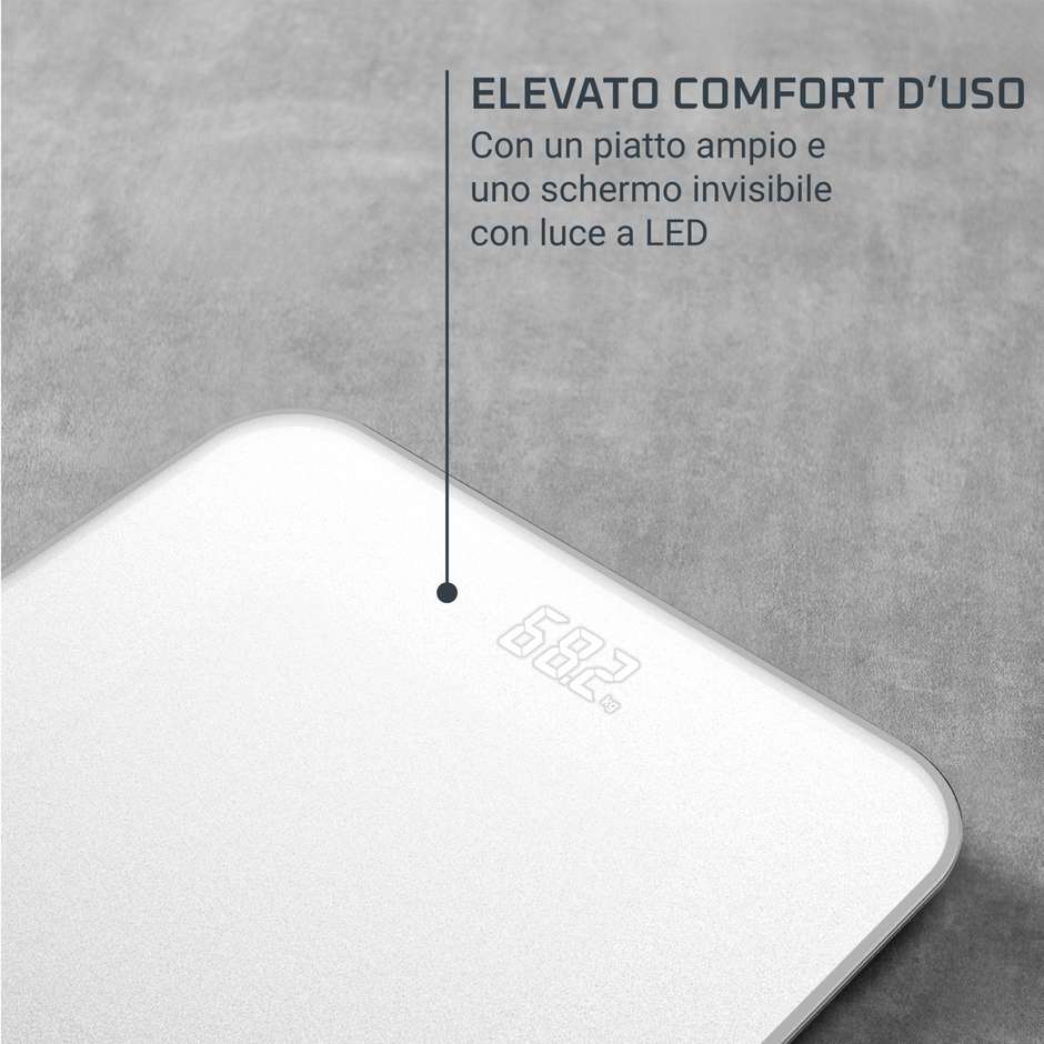 Rowenta Classic 2.0 BS1901V0 bilancia elettronica bianca 180 kg con schermo LED