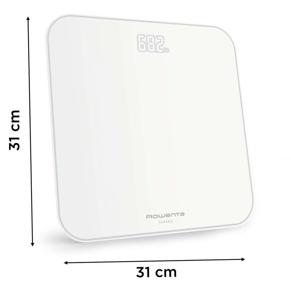 Rowenta Classic 2.0 BS1901V0 bilancia elettronica bianca 180 kg con schermo LED