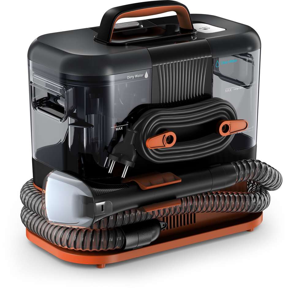 Rowenta Clean It IN5011F0 Aspirapolvere a traino 1,5 L Bagnato Potenza 400 W Senza sacchetto Colore Nero, Marrone