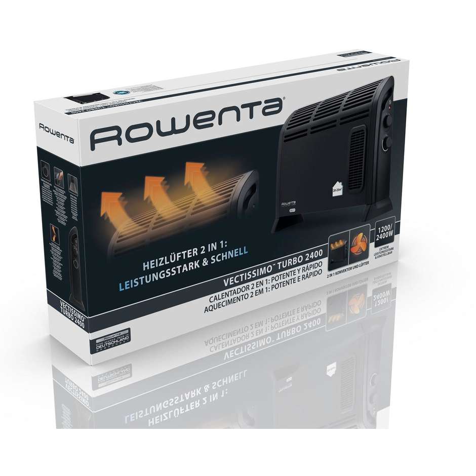 ROWENTA CO3035 Termoventilatore Elettrico Compatto 2400 W Termostato Regolabile Nero