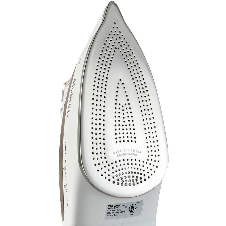 Rowenta Effective 2 DX1635 Ferro da Stiro a Vapore 2400 W Colpo Vapore 120 g/min Piastra Acciaio Inox Marrone