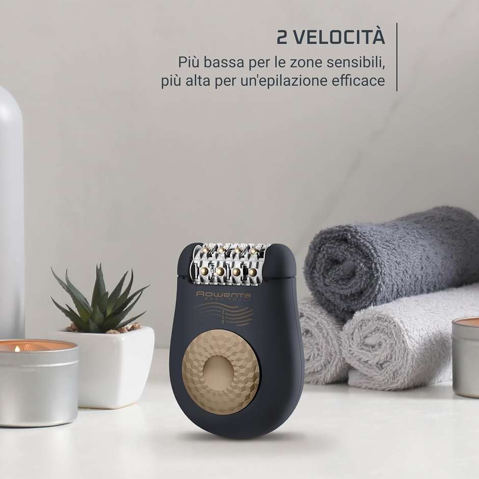 Rowenta EP1116 Easy Touch Epilatore Elettrico 24 Pinzette 2 Velocità Nero